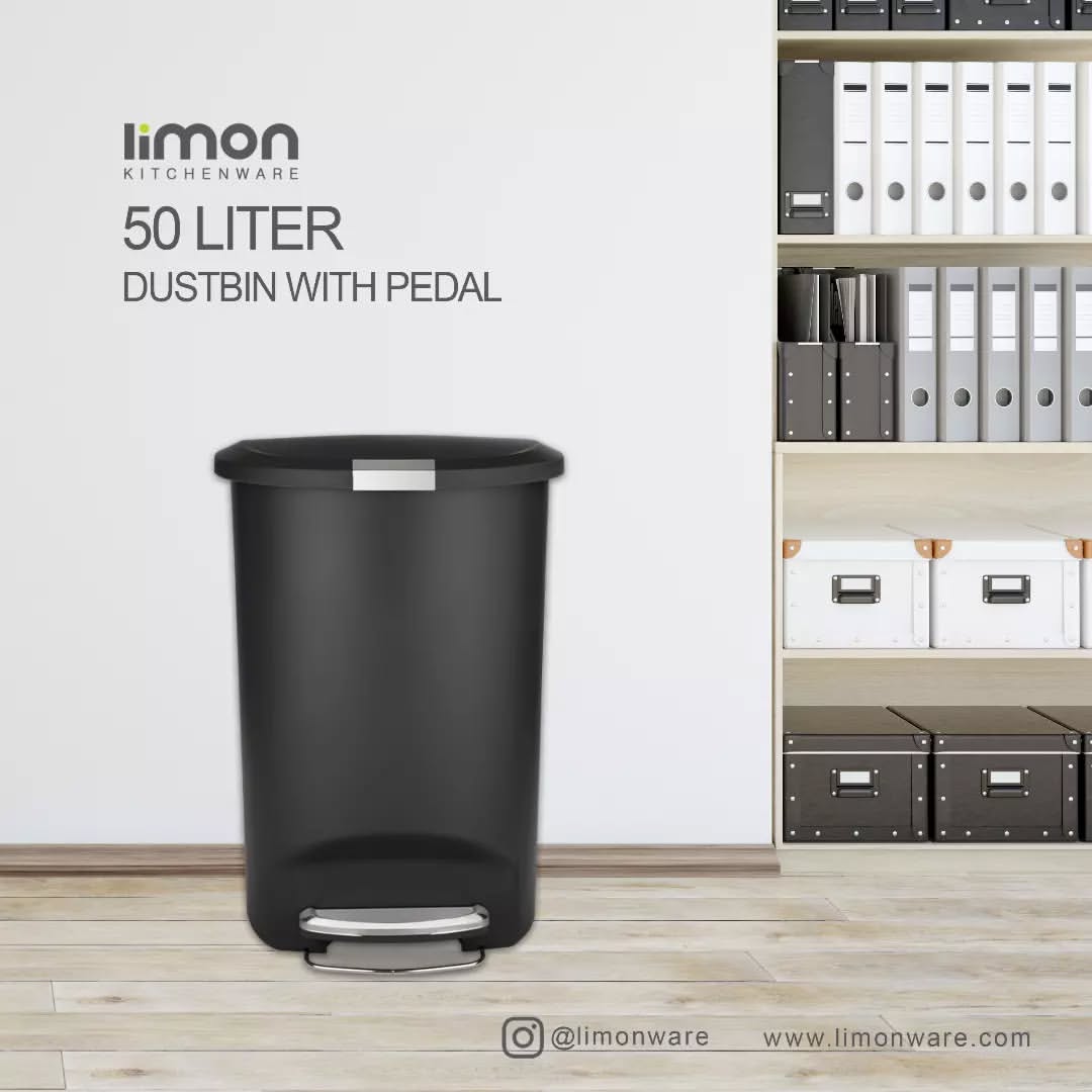 1913 سطل پدالی ۵۰ لیتری با درب آرام بند